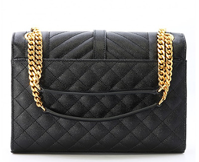 Saint Laurent Ysl Envelope Medium Bag Black 487206