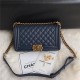 Chanel Le Boy Flap Bag Grained Calfskin 25