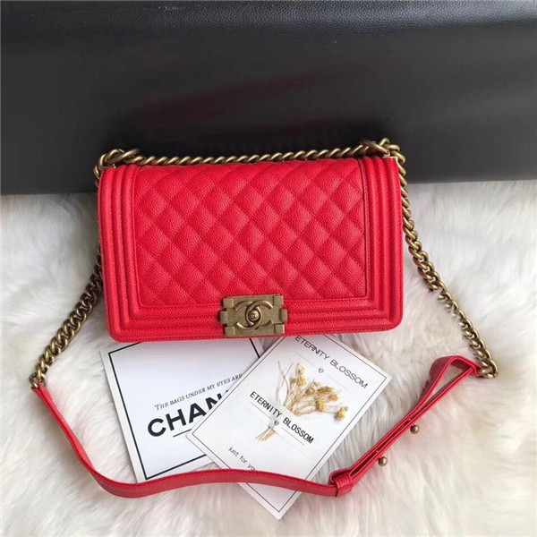 Chanel Le Boy Flap Bag Grained Calfskin 25