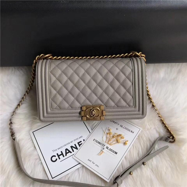 Chanel Le Boy Flap Bag Grained Calfskin 25