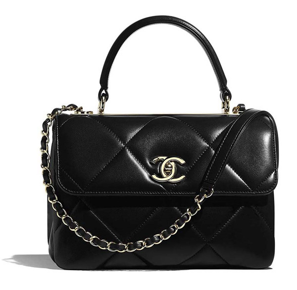 Chanel Trendy Cc Black Quilted Bag