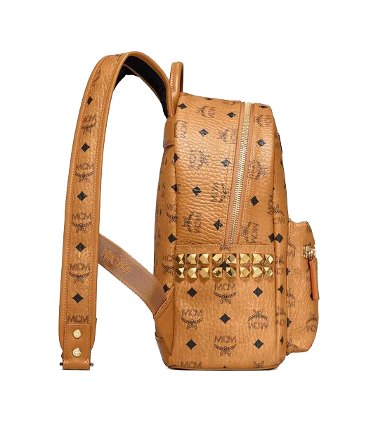 Mcm Stark Side Studs Backpack In Visetos