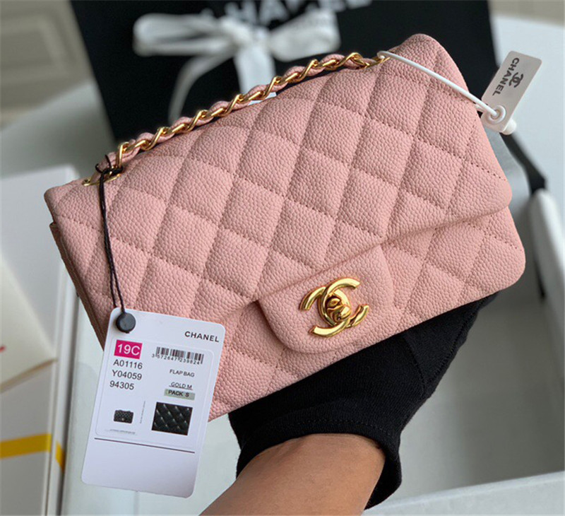  Classic Double Flap Bag Quilted Caviar 20CM