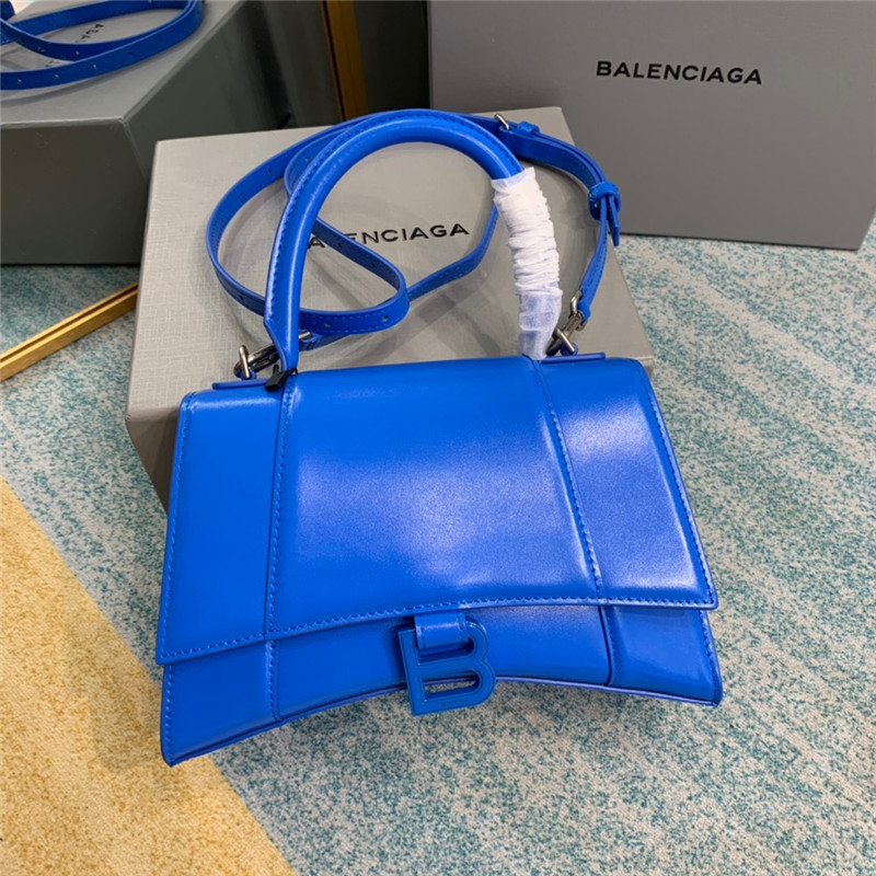 Balenciaga Hourglass XS/ Small Top Handle Bag in shiny box calfskin