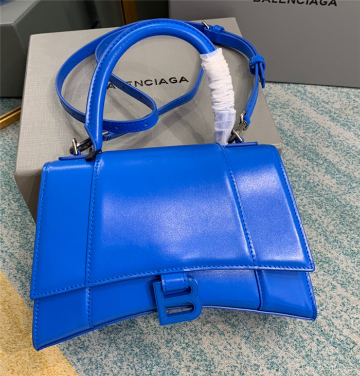 Balenciaga Hourglass XS/ Small Top Handle Bag in shiny box calfskin