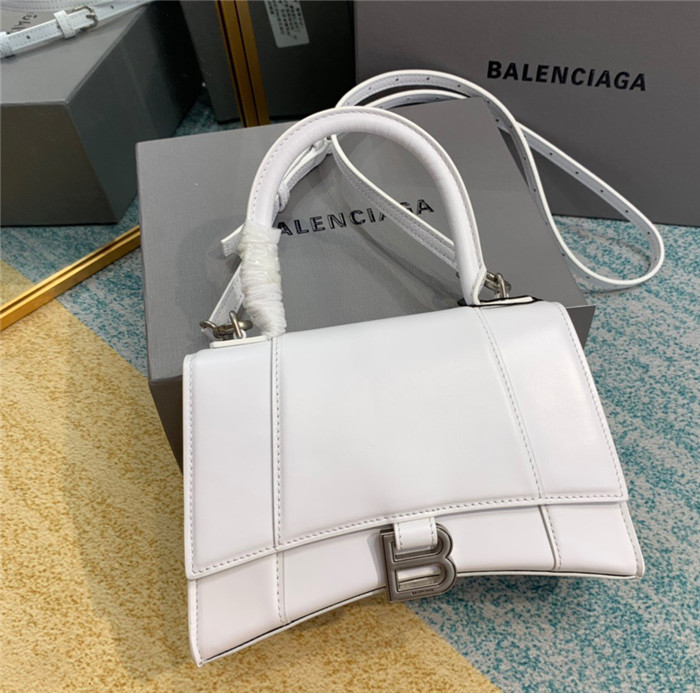 Balenciaga Hourglass XS/ Small Top Handle Bag in shiny box calfskin