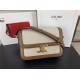 Celine Large Triomphe Bag In Textile And Natural Calfskin Shoulder Bag