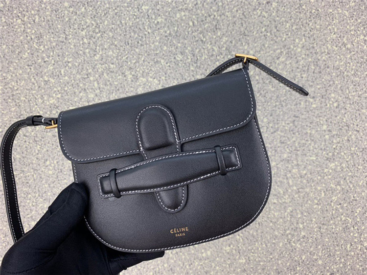 Céline Waist Black Leather Messenger Bag