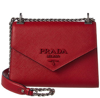 Prada Monochrome Saffiano Leather Bag