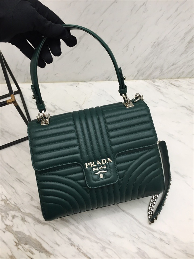 Prada Diagramme Leather Handbag