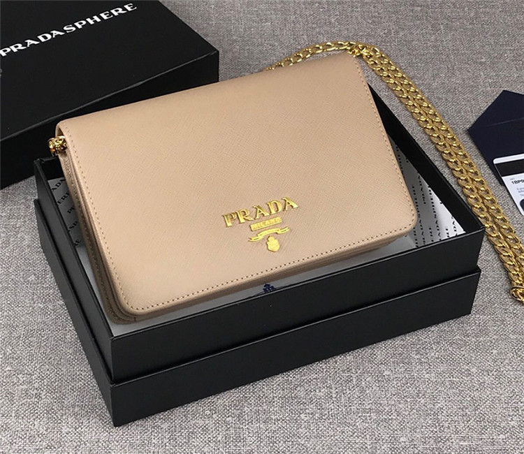 Prada Saffiano Lux Clutch 1Bp006 V Cow Nzv Cipria