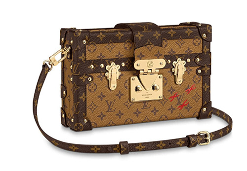 Louis Vuitton Petite Malle Monogram Canvas,Calfskin Trim