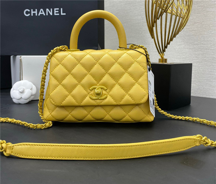 Chanel Caviar Quilted Incognito Extra Mini Coco Handle Flap