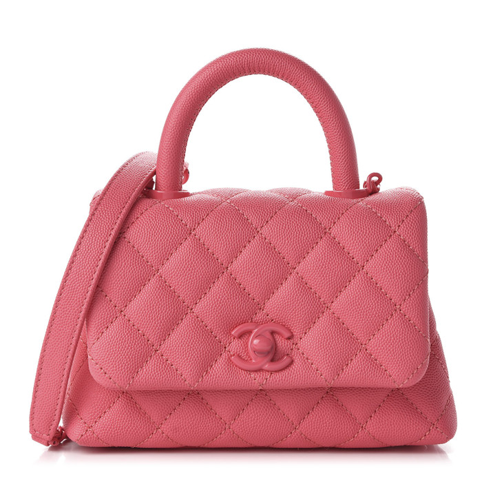 Chanel Caviar Quilted Incognito Extra Mini Coco Handle Flap