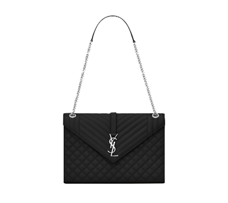 Ysl Envelope Medium Bag In Mix Matelasse Grain De Poudre Embossed Leather 487198