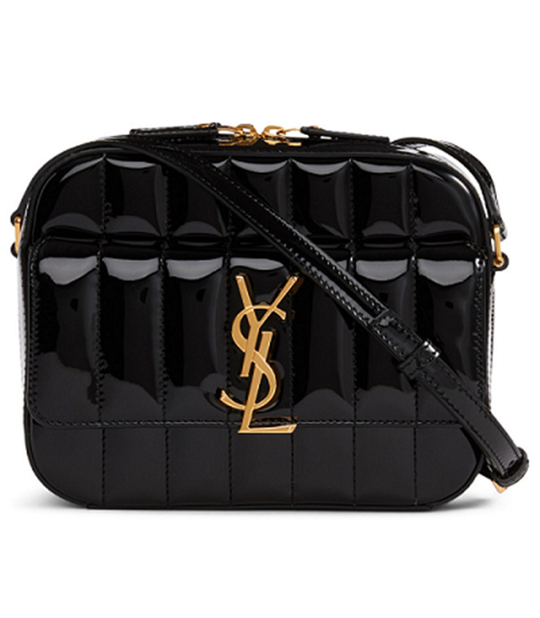 Saint Laurent Vicky Ysl Monogram Patent Leather Camera Bag 555052