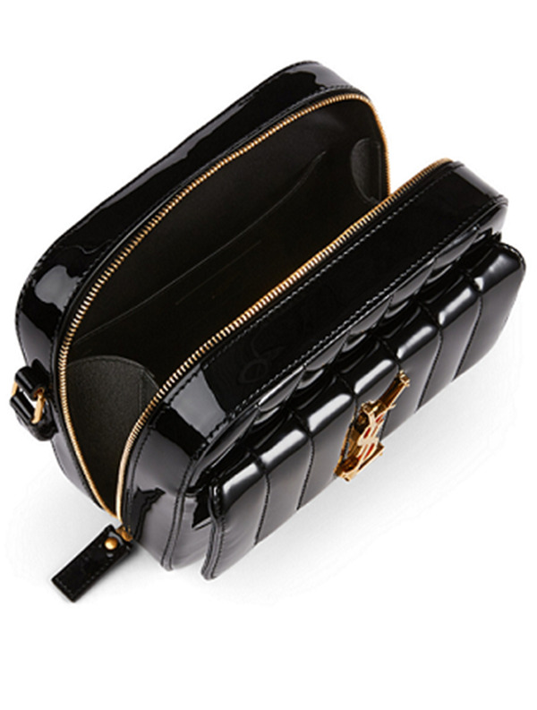 Saint Laurent Vicky Ysl Monogram Patent Leather Camera Bag 555052