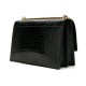 Saint Laurent Calfskin Crocodile Embossed  Monogram Sunset