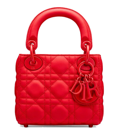 Dior Nano "Lady Dior" Bag In Matte 'Cannage' Calfskin