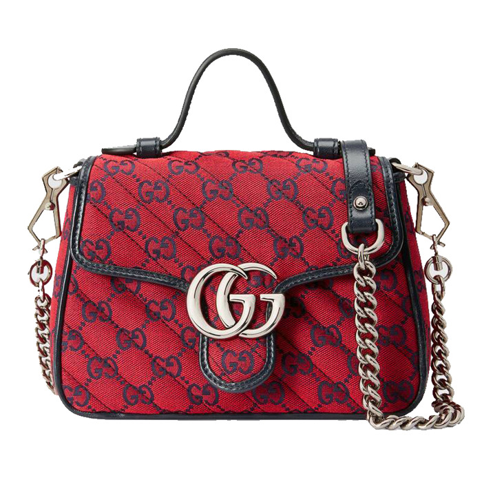 GG Marmont Multicolor mini top handle bag