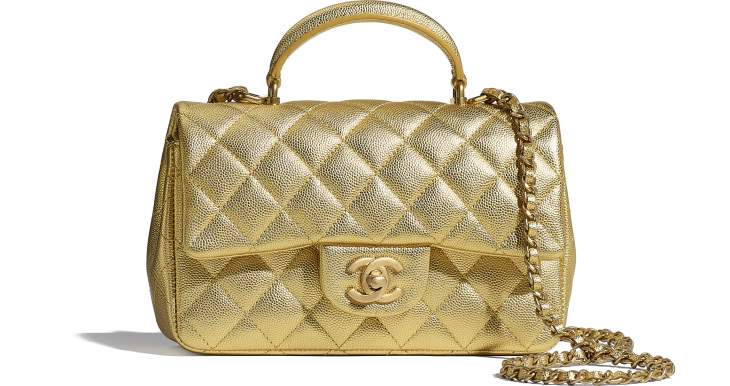 Chanel mini flap bag with top handle