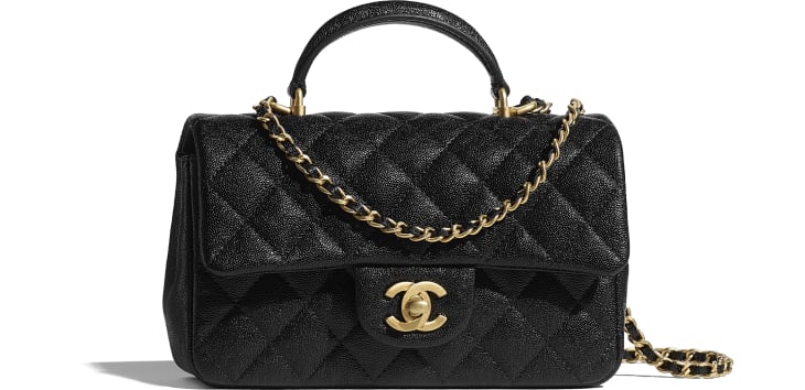 Chanel mini flap bag with top handle