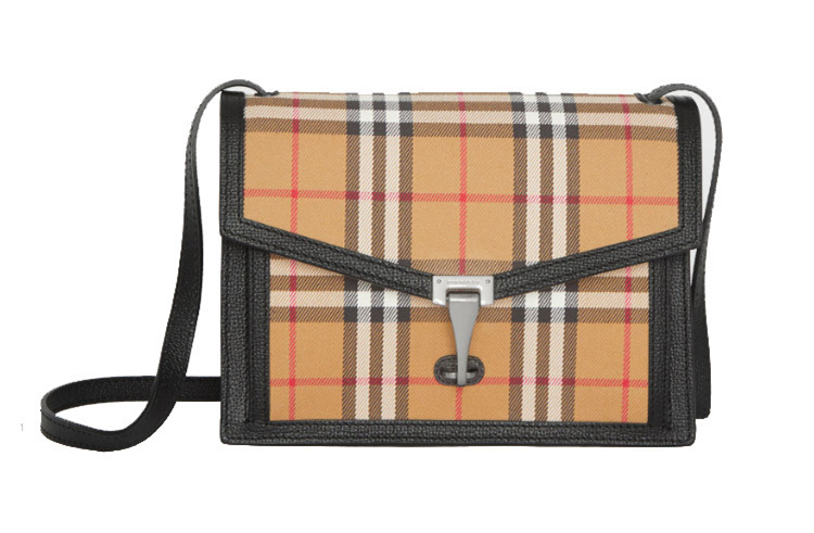 Burberry Small Vintage Check And Leather Crossbody Bag 80063611