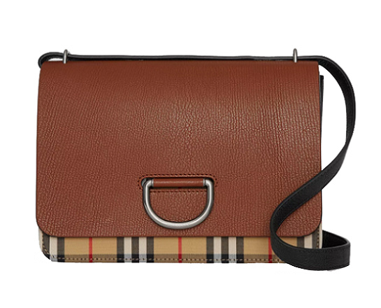 Burberry Vintage Check And Leather D-Ring Bag