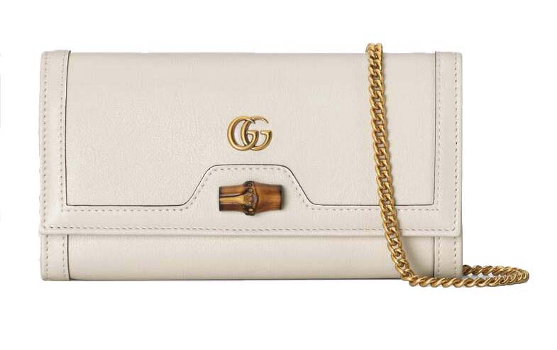 Gucci Diana chain wallet with bamboo