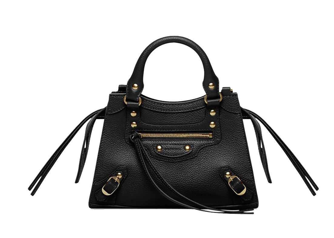 Balenciaga Neo Classic Mini Handbag in black grained calfskin