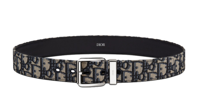 Black and Beige Dior Oblique Jacquard 35 MM Belts