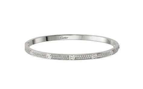 Cartier Love bracelet, small model, pavé,Sold with a screwdriver