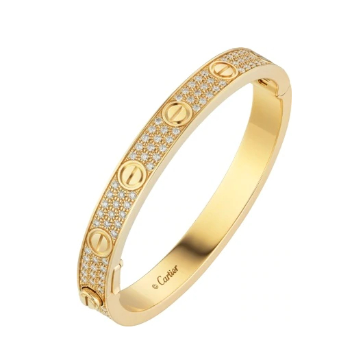 Cartier Love bracelet, diamond-paved