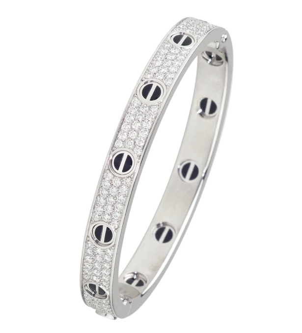 Cartier Love bracelet, diamond-paved