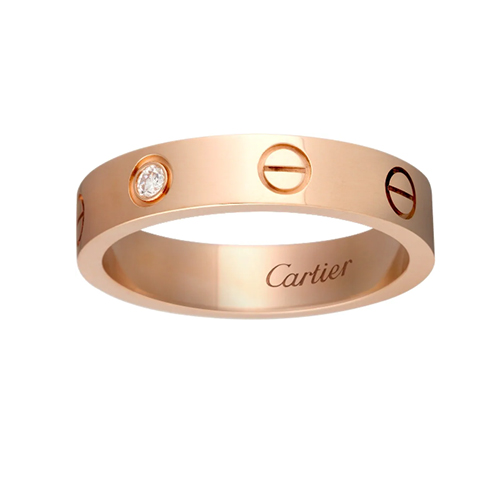 Cartier Love wedding band with 1 diamond