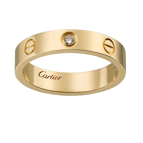 Cartier Love wedding band with 1 diamond