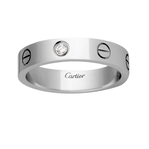 Cartier Love wedding band with 1 diamond