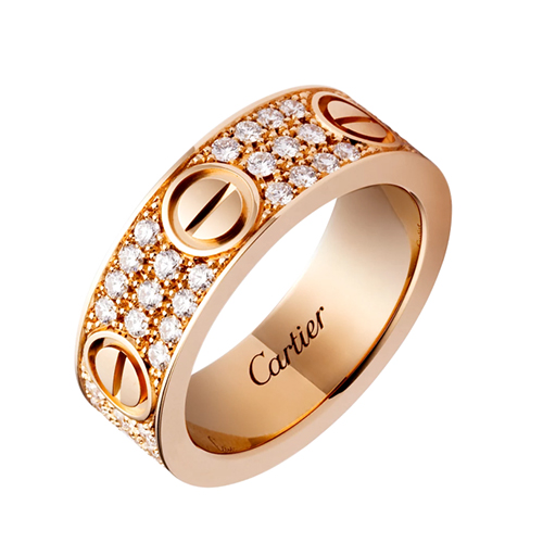 Cartier Love ring, diamond-paved