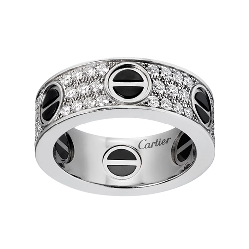 Cartier Love ring, diamond-paved