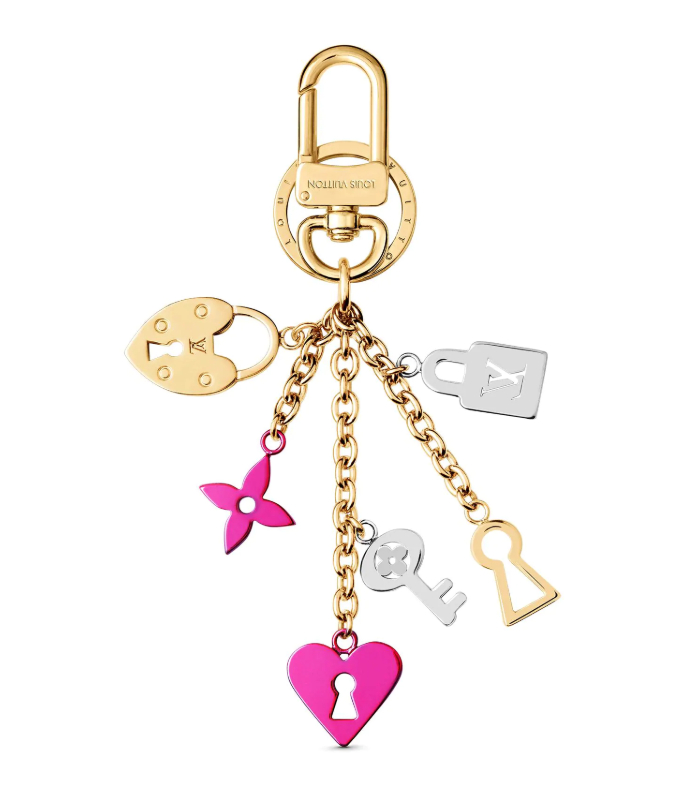 Louis Vuitton Love Lock Heart And Keys Bag Charm And Key Holder