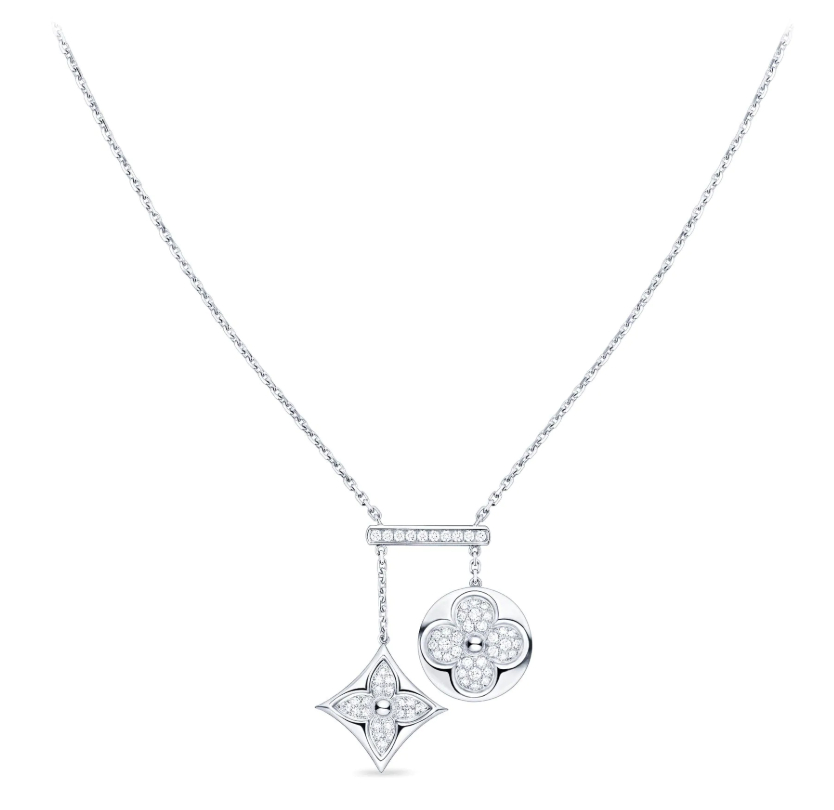 Louis Vuitton Diamond Blossom Neglige Necklace, White Gold And Diamonds