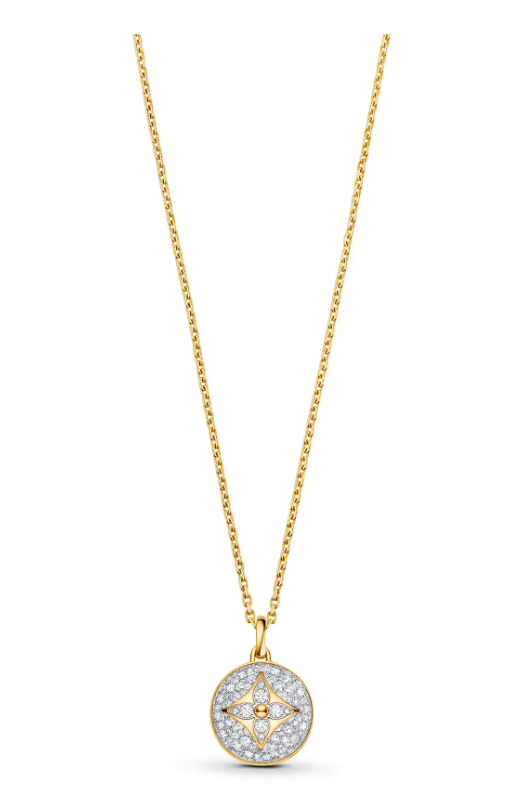 Louis Vuitton B Blossom Medallion, Yellow Gold, White Gold And Pave Diamonds