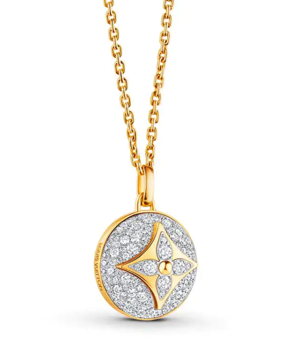 Louis Vuitton B Blossom Medallion, Yellow Gold, White Gold And Pave Diamonds