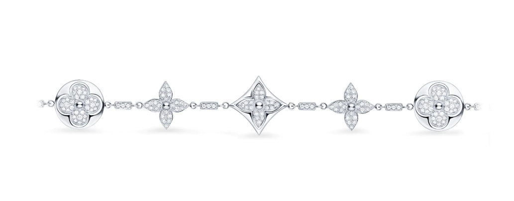 Louis Vuitton Diamond Blossom Bracelet, White Gold And Diamonds