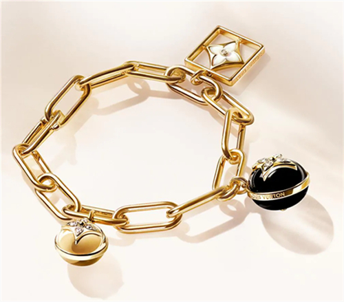 Louis Vuitton B Blossom Bracelet, Yellow Gold, White Gold, Onyx, White Mother-Of-Pearl And Diamonds