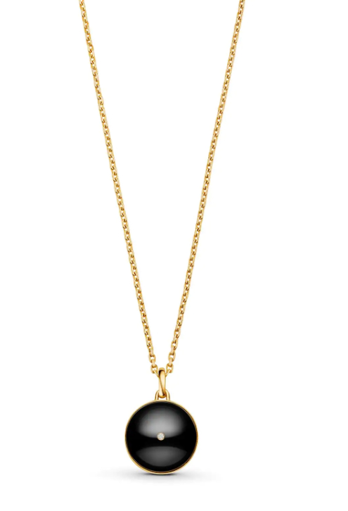 Louis Vuitton B Blossom Medallion, Yellow Gold, White Gold, Onyx And Diamonds Necklace