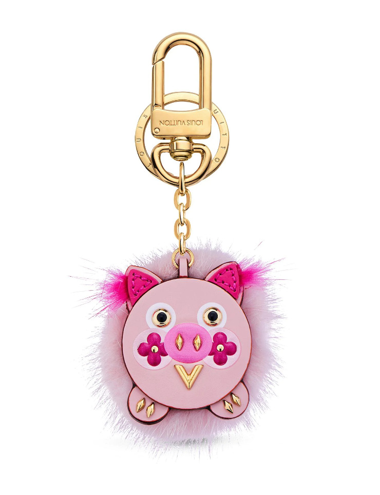 Louis Vuitton Wild Fur Pig Bag Charm And Key Holder