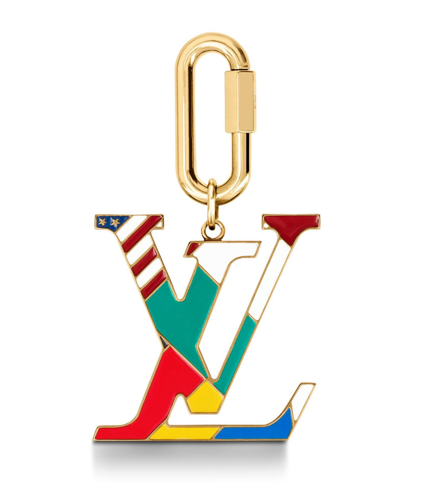 LV Enamel Flags Bag Charm