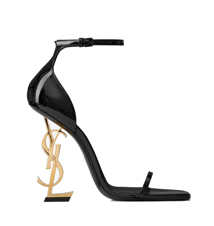 YSL OPYUM SANDALS IN PATENT LEATHER