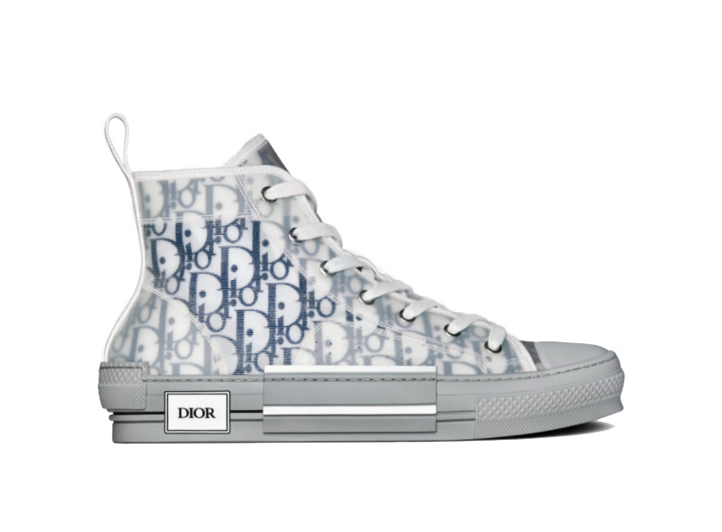 B23 high-top sneaker White and Blue Dior Oblique Canvas